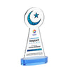 Crescent & Star VividPrint™ Award on Alberton Base-Sky Blue