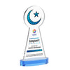 Crescent & Star VividPrint™ Award on Alberton Base-Sky Blue