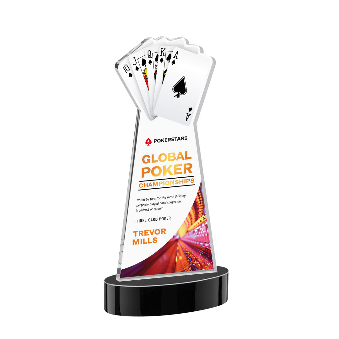Poker VividPrint™ Award on Alberton Base