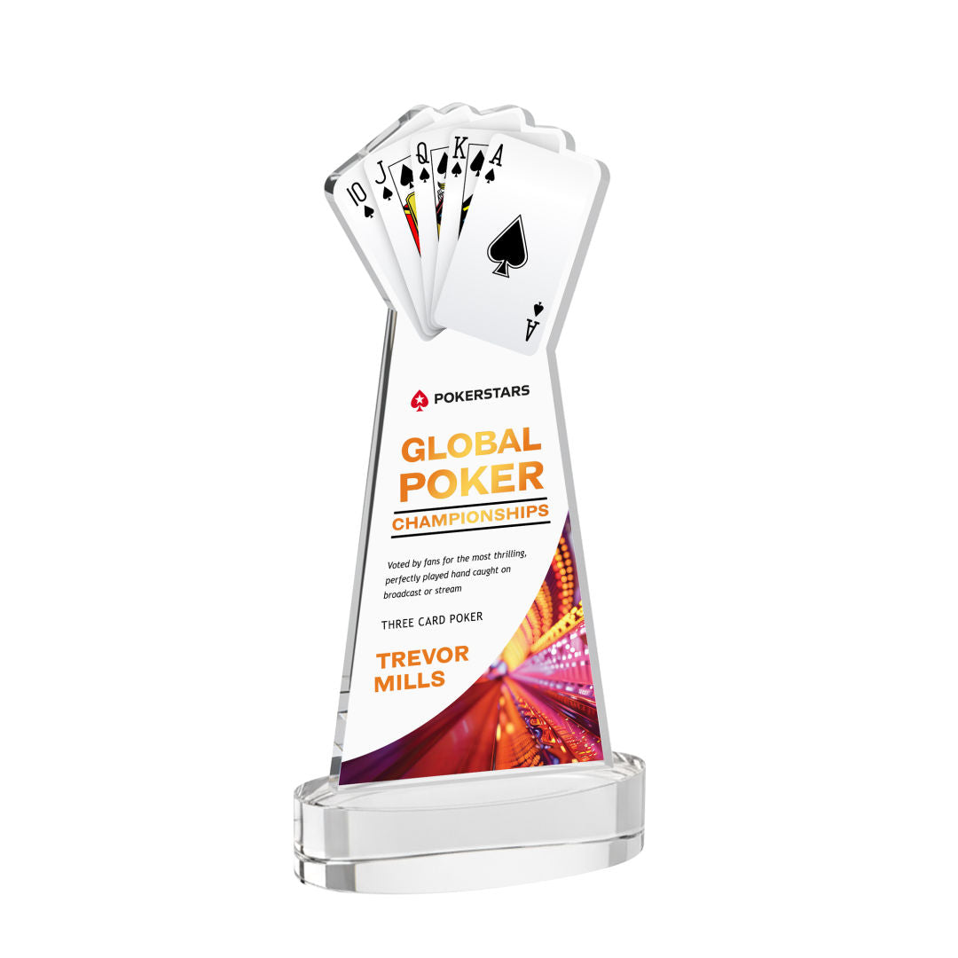 Poker VividPrint™ Award on Alberton Base