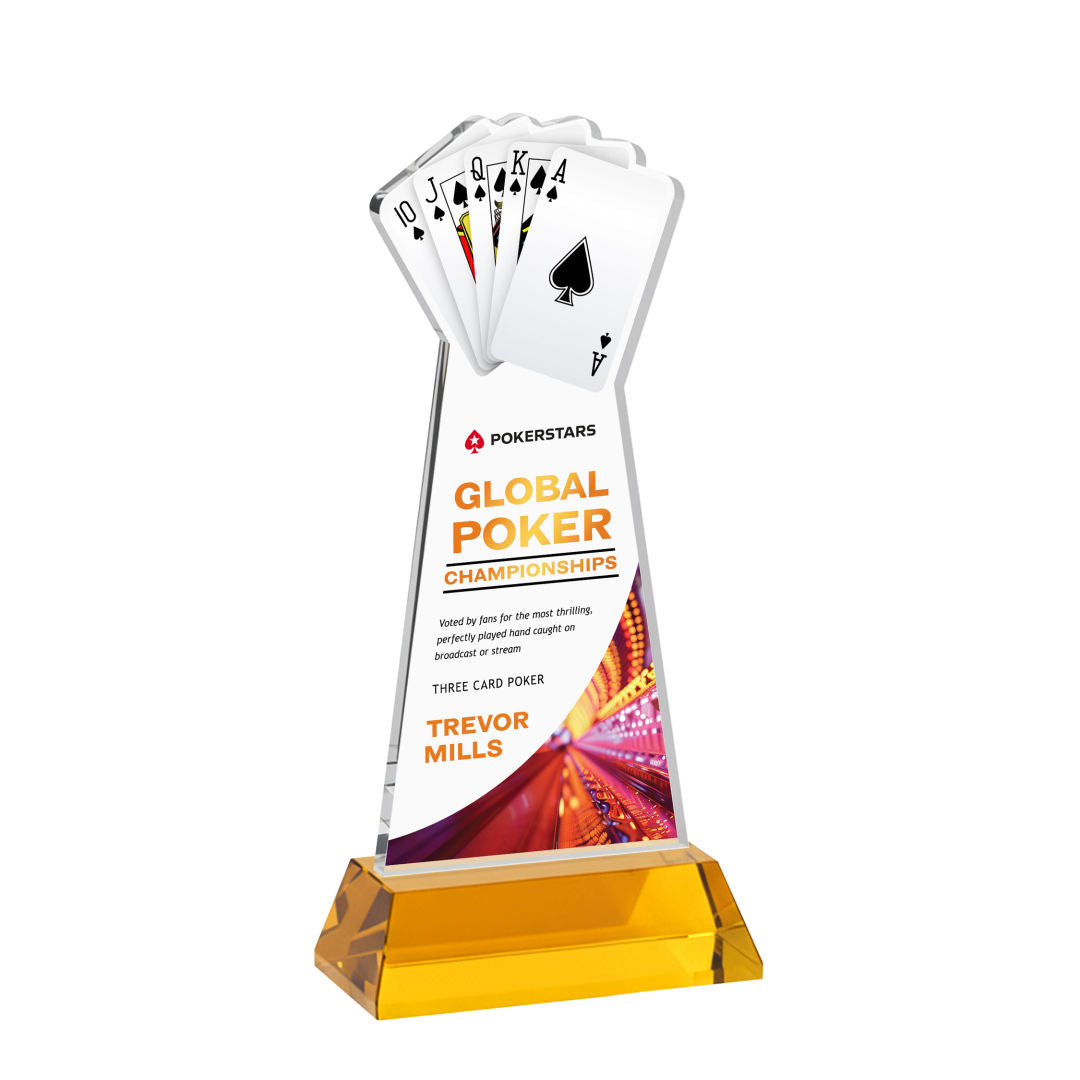 Poker VividPrint™ Award on Hartford Base