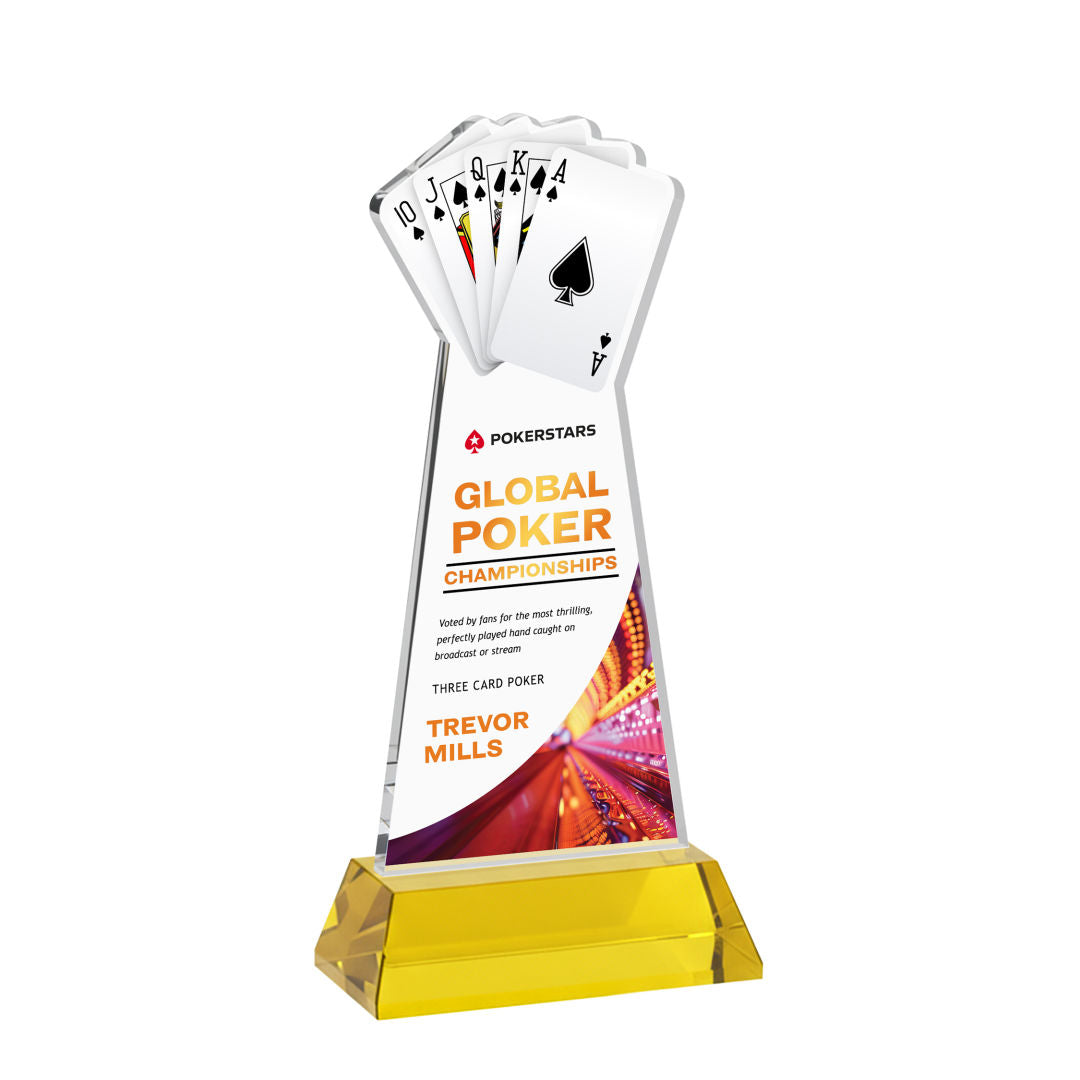 Poker VividPrint™ Award on Hartford Base