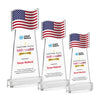 Flag VividPrint™ Award on Alberton Base