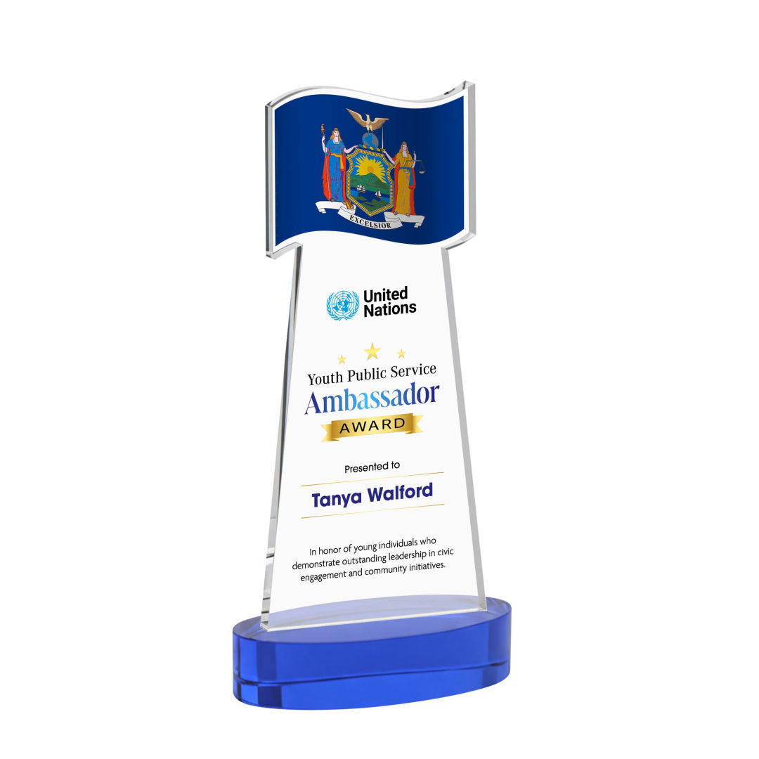 Flag VividPrint™ Award – Base & Size Options