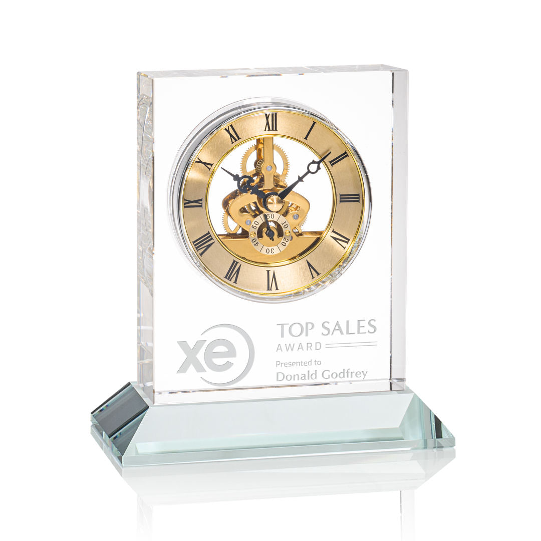 Ashland Clock on Base - Gold Dial