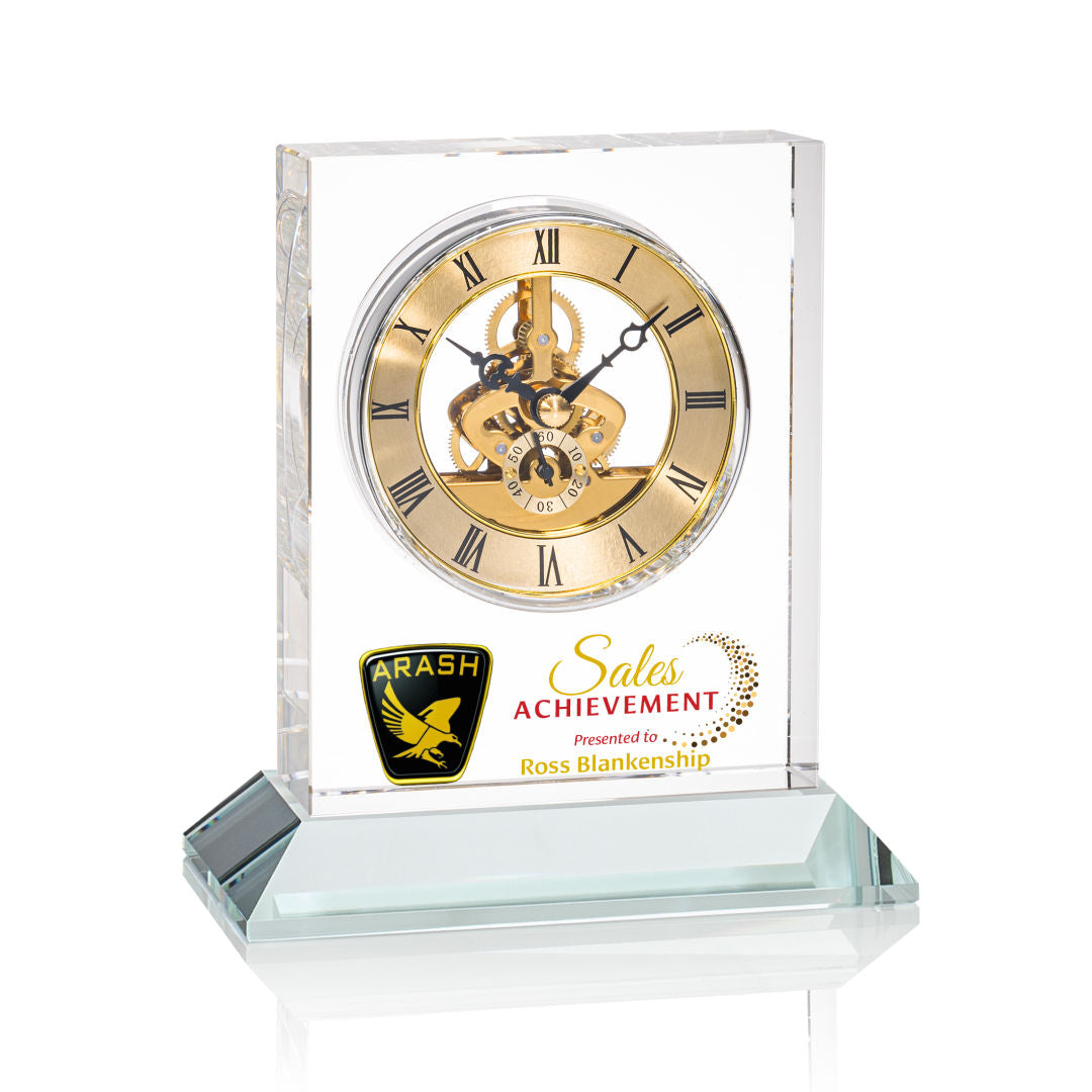 Ashland VividPrint™ Clock on Base - Gold Dial