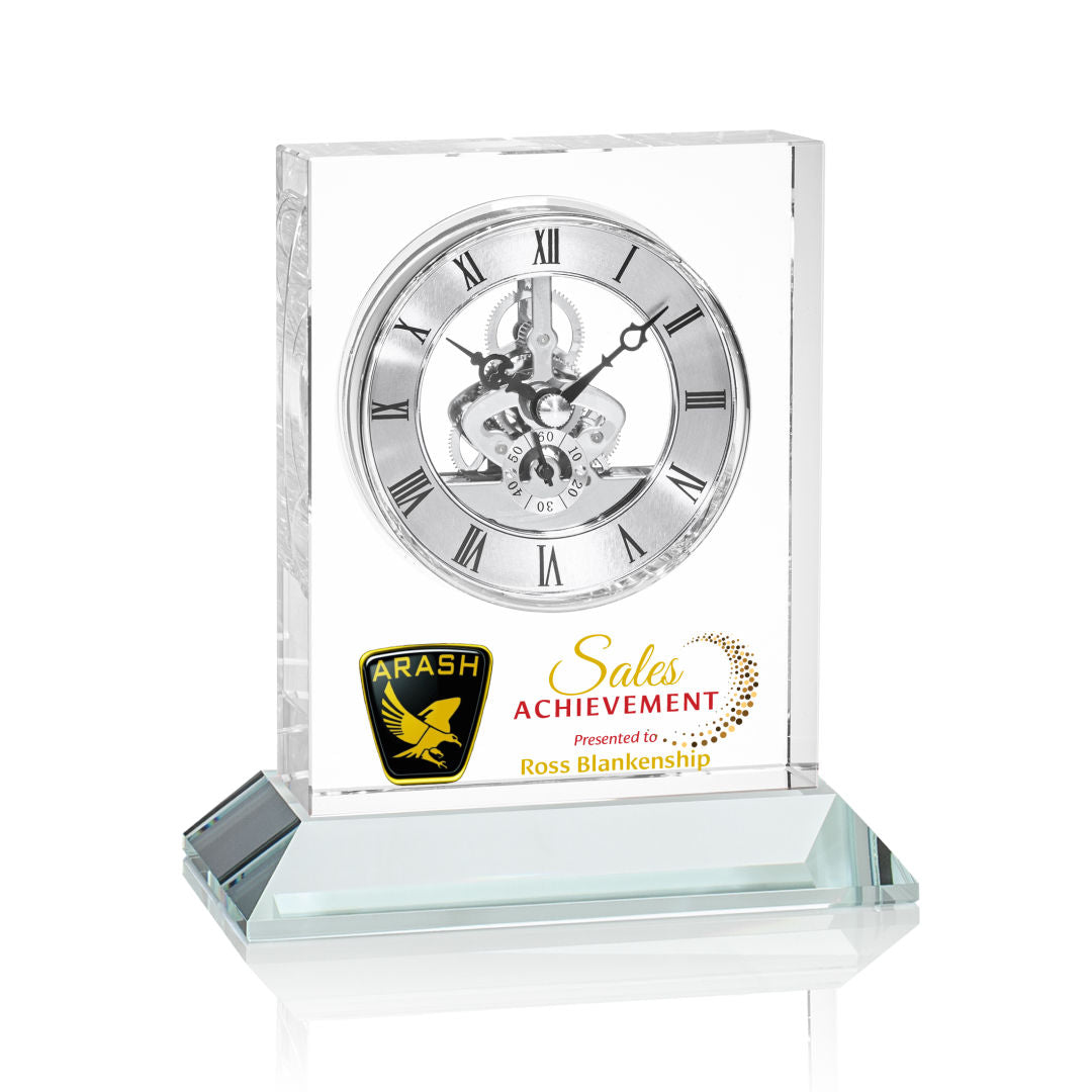 Ashland VividPrint™ Clock on Base - Silver Dial