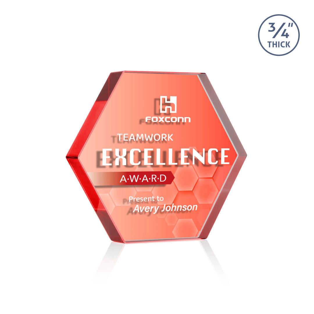 Gilford Hexagon VividPrint™ Double Sided Award