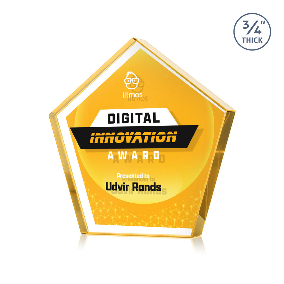 Belmar Pentagon VividPrint™ Double Sided Award