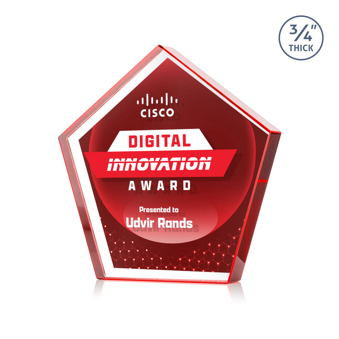 Belmar Pentagon VividPrint™ Double Sided Award