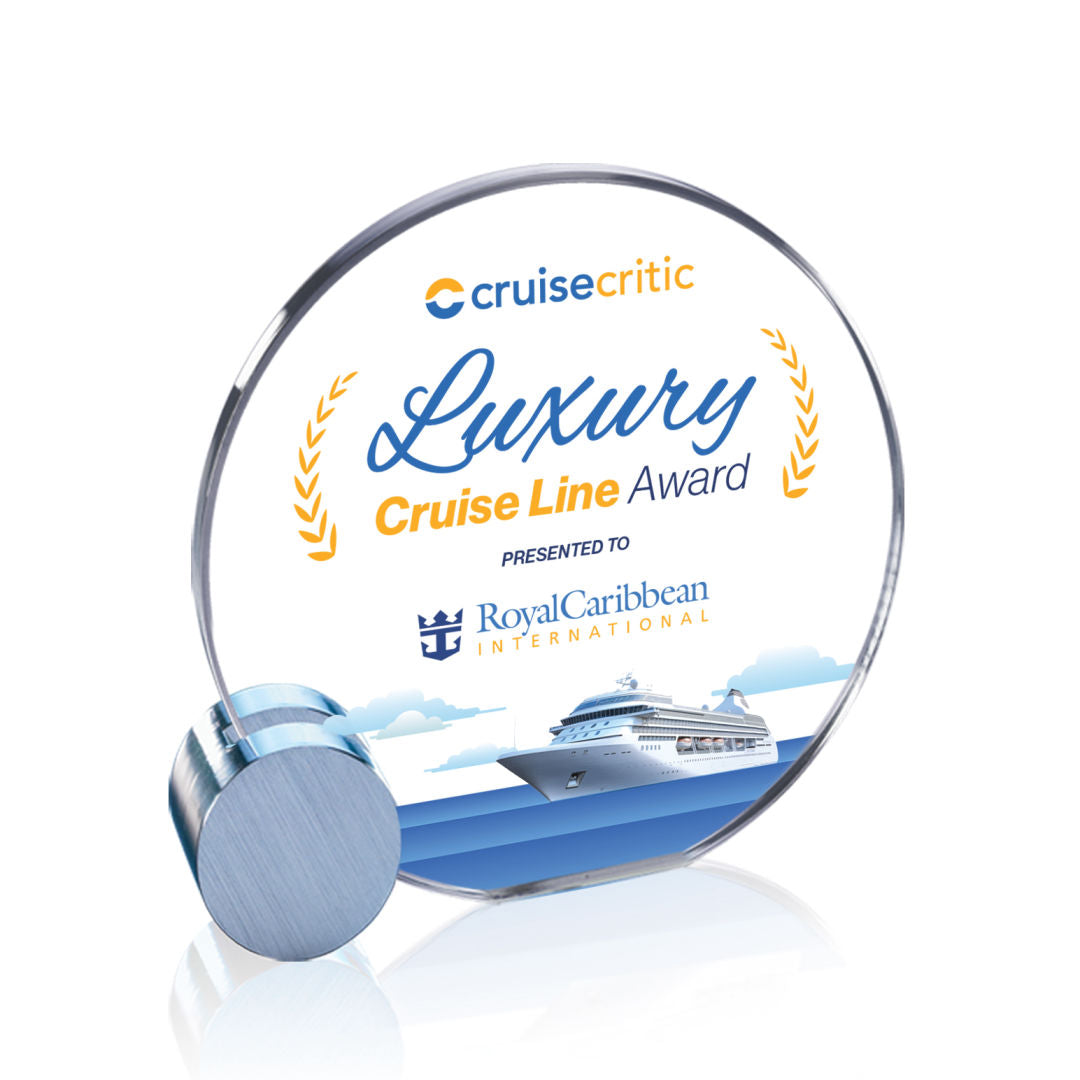 Verdunn VividPrint™ Award - Starfire/Silver Circle