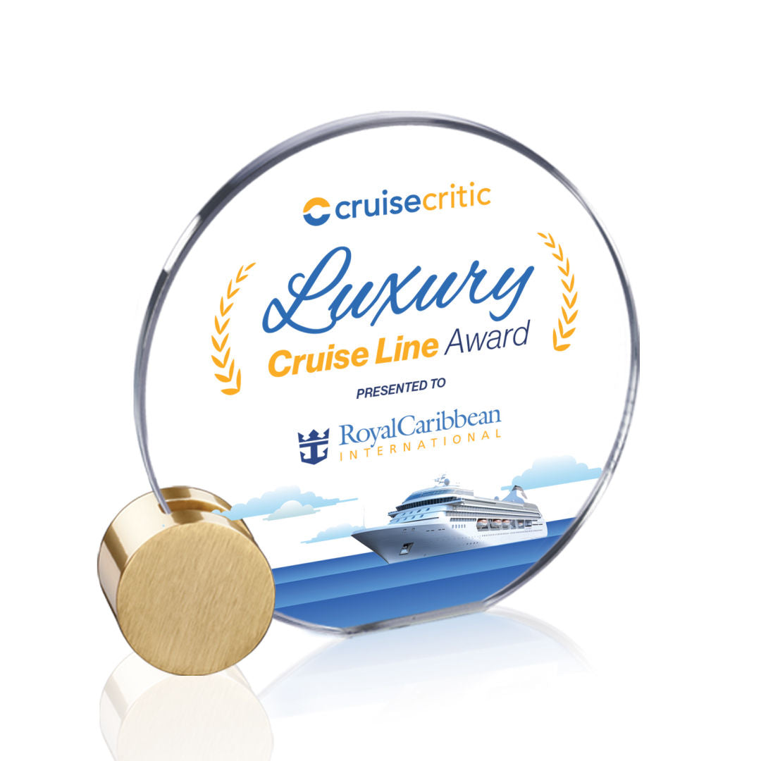 Verdunn VividPrint™ Award - Starfire/Gold Circle