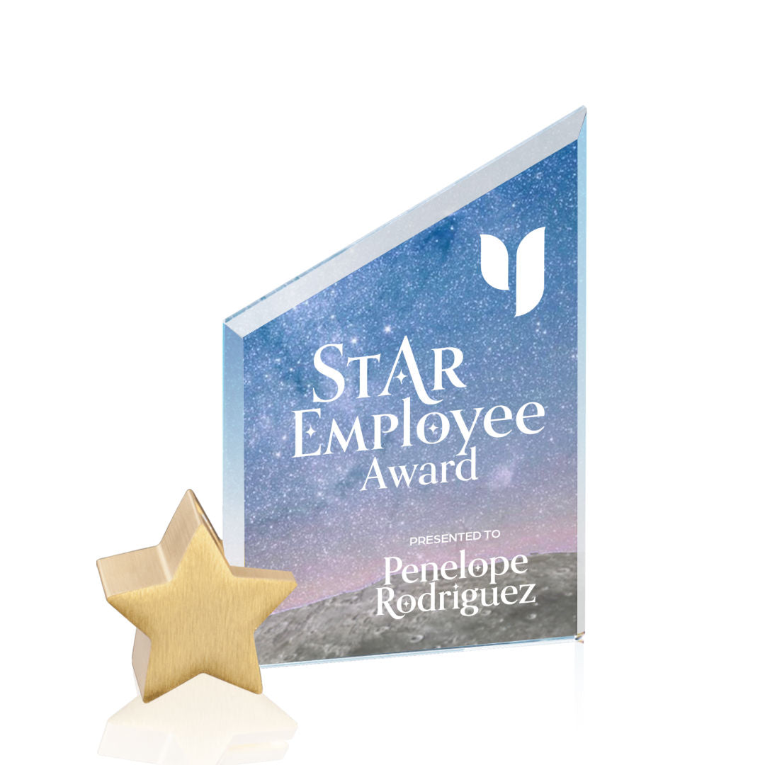Cooper VividPrint™ Award - Starfire/Gold Star