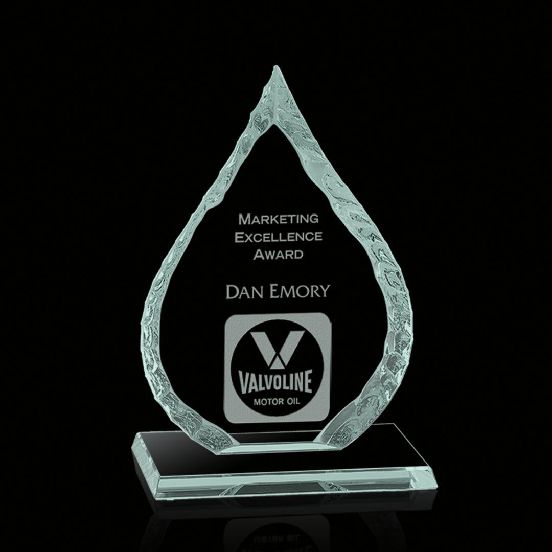 Iceberg Oil Drop Award on Base - Jade