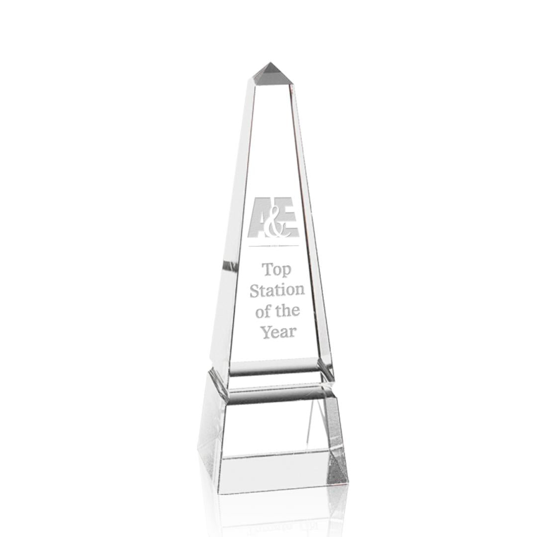 Single-Groove Optical Crystal Obelisk Award