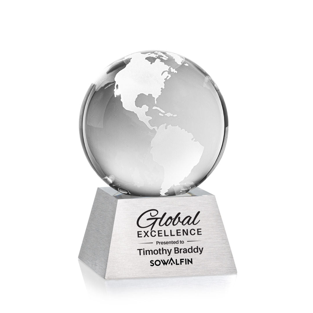 Globe Award on Aluminum Base