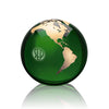 Colored Optical Crystal Globe Paperweight