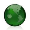 Colored Optical Crystal Globe Paperweight