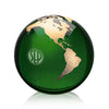 Colored Optical Crystal Globe Paperweight