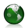 Colored Optical Crystal Globe Paperweight