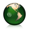 Colored Optical Crystal Globe Paperweight