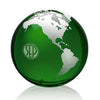 Colored Optical Crystal Globe Paperweight