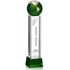 Luz Globe Award on Base - Green/Gold