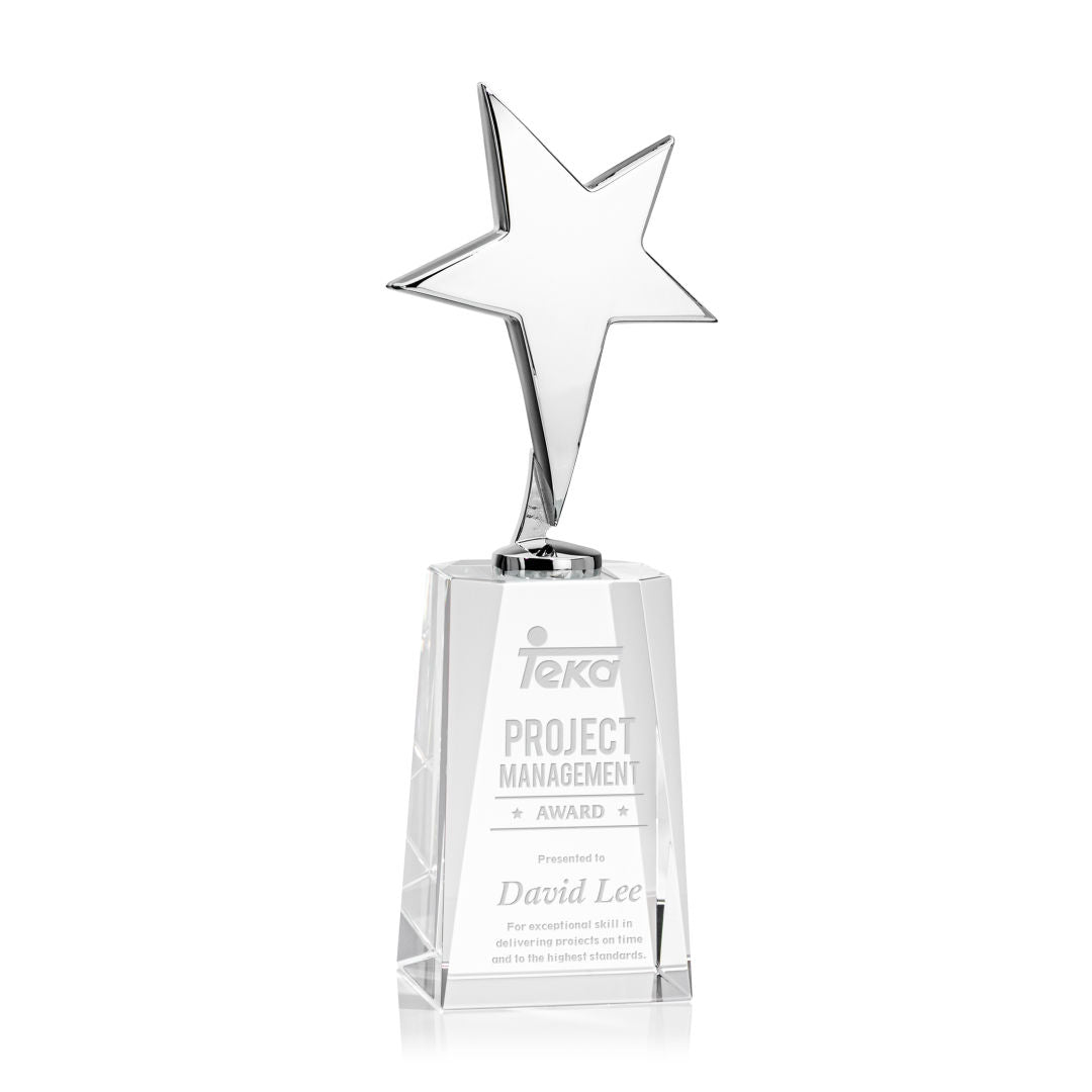 Tuscany Chrome Star on Cairns Base - Clear