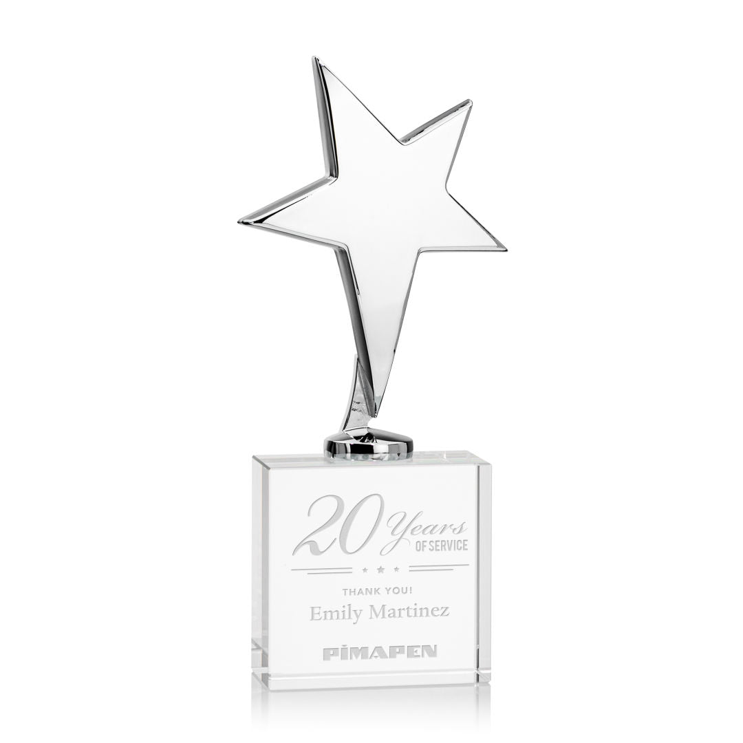Tuscany Chrome Star on Woodlawn Base