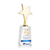Tuscany Gold Star VividPrint™ Award on Cairns Base - Clear