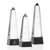 Cascading-Groove Optical Crystal Obelisk Award