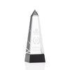 Cascading-Groove Optical Crystal Obelisk Award