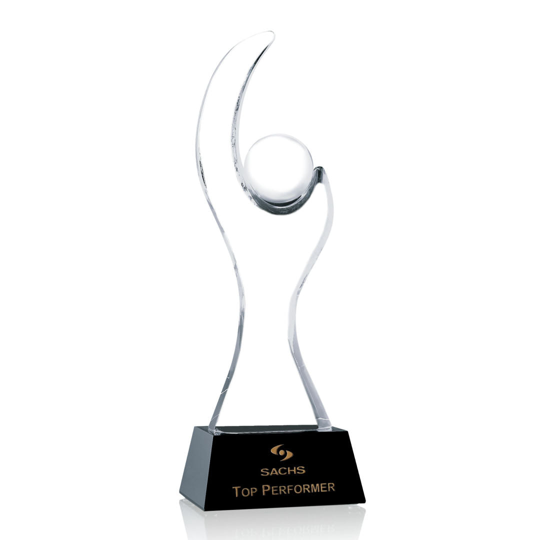 Prescott Optical Crystal Award — Black Accents