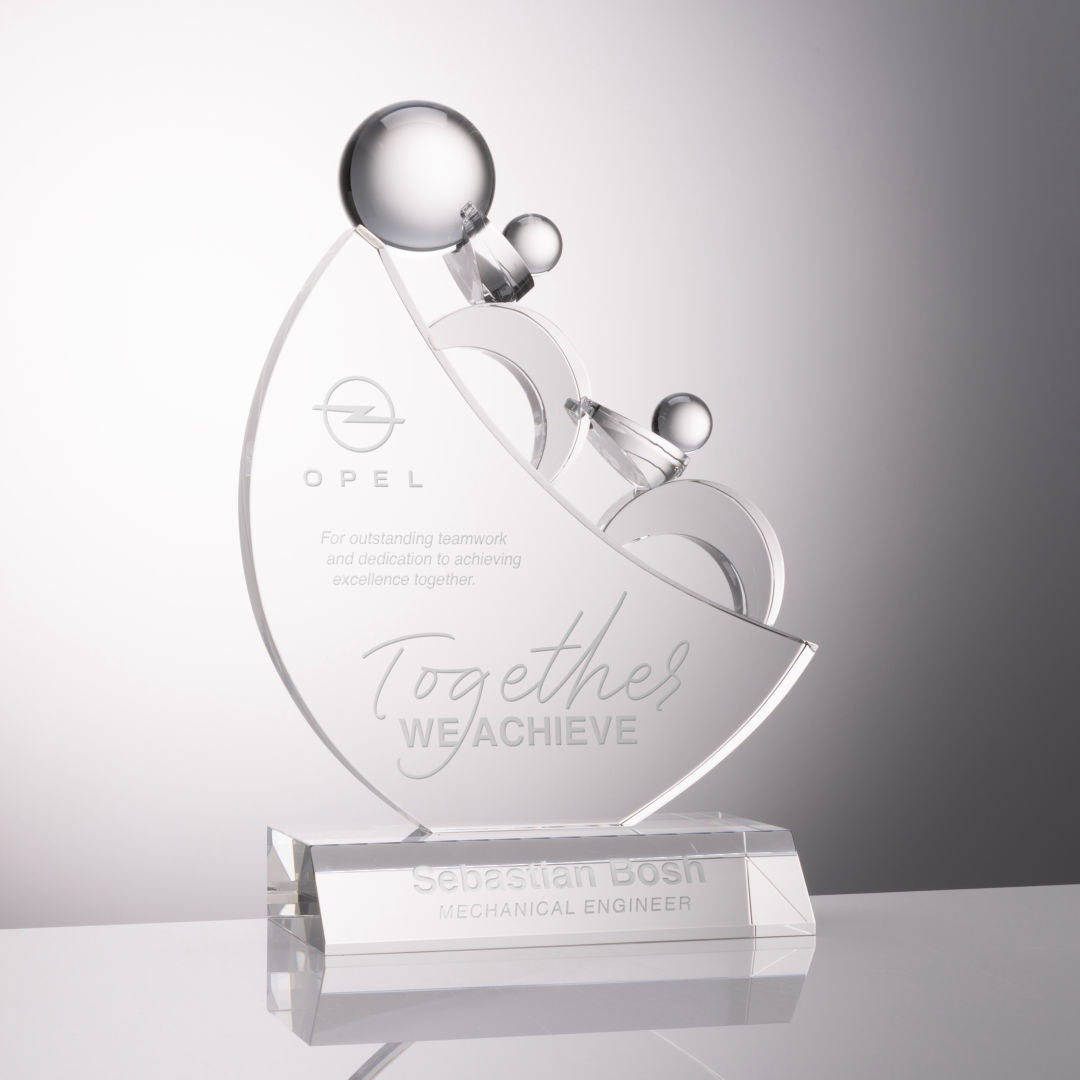 Teamwork Optical Crystal Sculpture Award