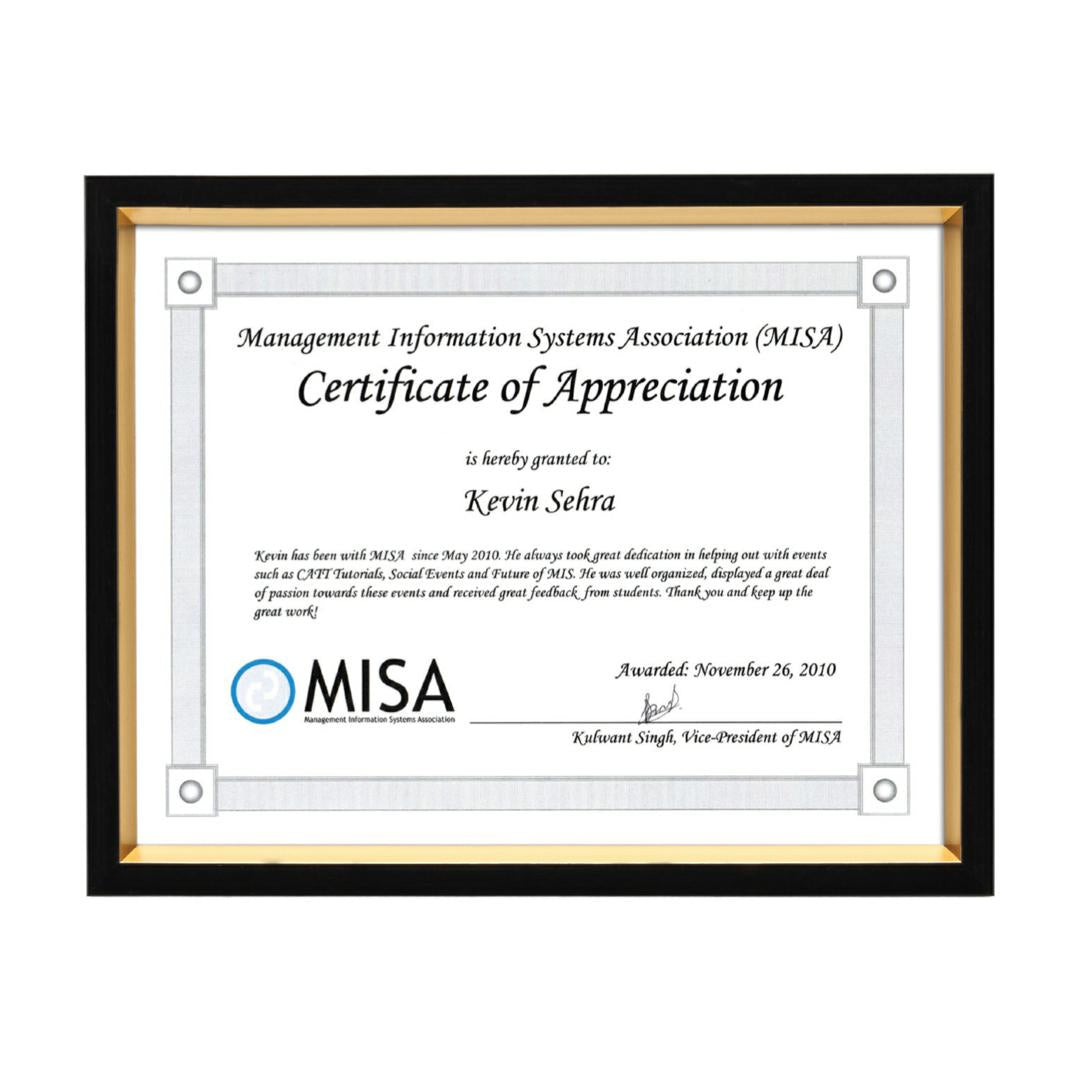 Napier Certificate Frame