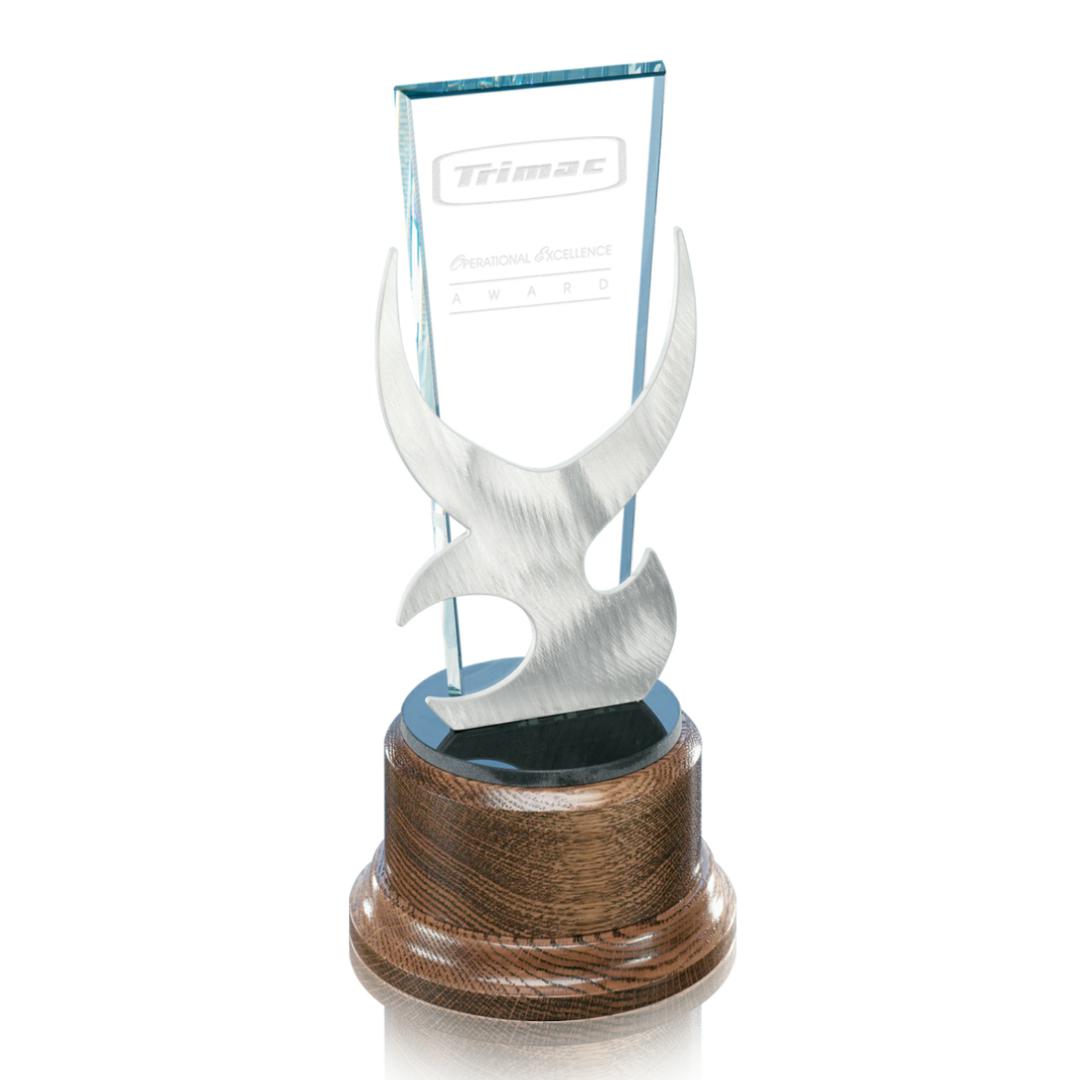 Jasper Trophy Award on Oak Base