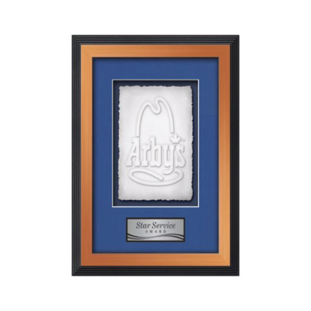 Jasper Cast Paper Framed Award
