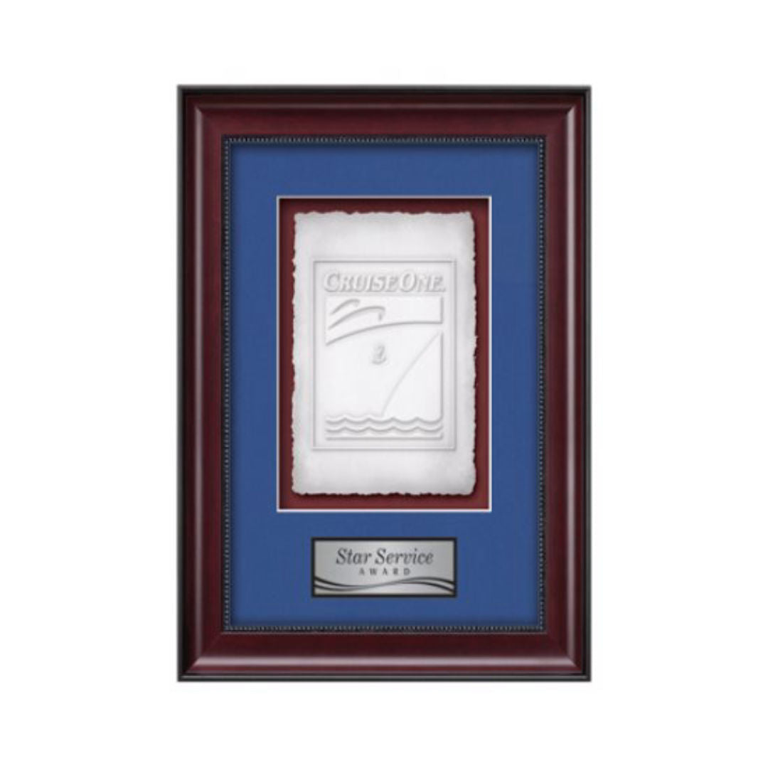 Caprera Cast Paper Framed Award — Mahogany