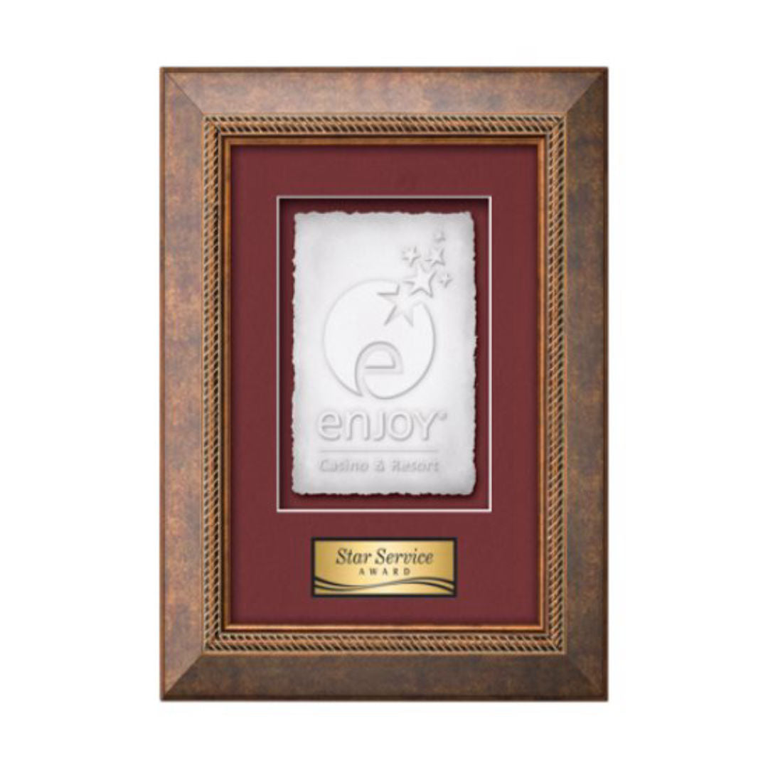 Lazio Cast Paper Framed Award — Bronze/Copper