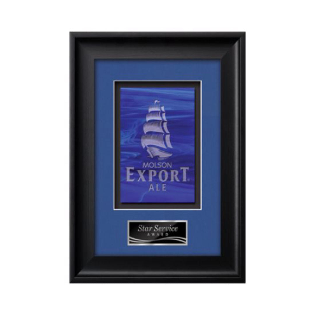 Yorktech Stained Glass Framed Award — Black