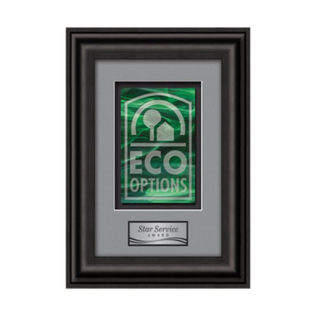 Cardoba Stained Glass Framed Award — Black