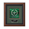 Deco Stained Glass Framed Award — Mahogany