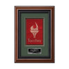 Deco Stained Glass Framed Award — Mahogany