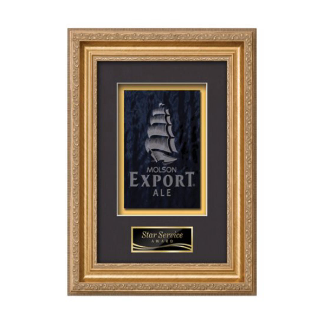 Regal Stained Glass Framed Award — Gold