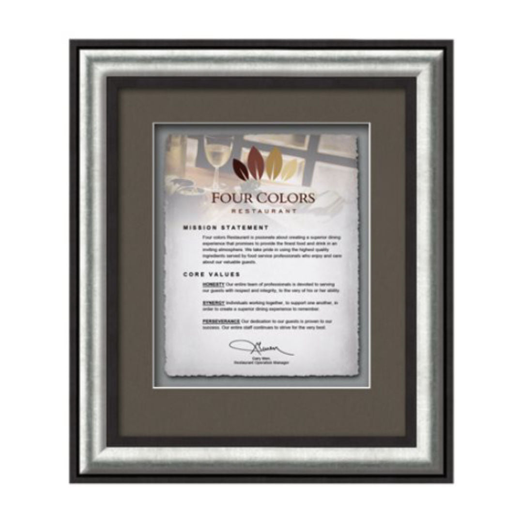 Grazia Artisan Paper Certificate Framed Award