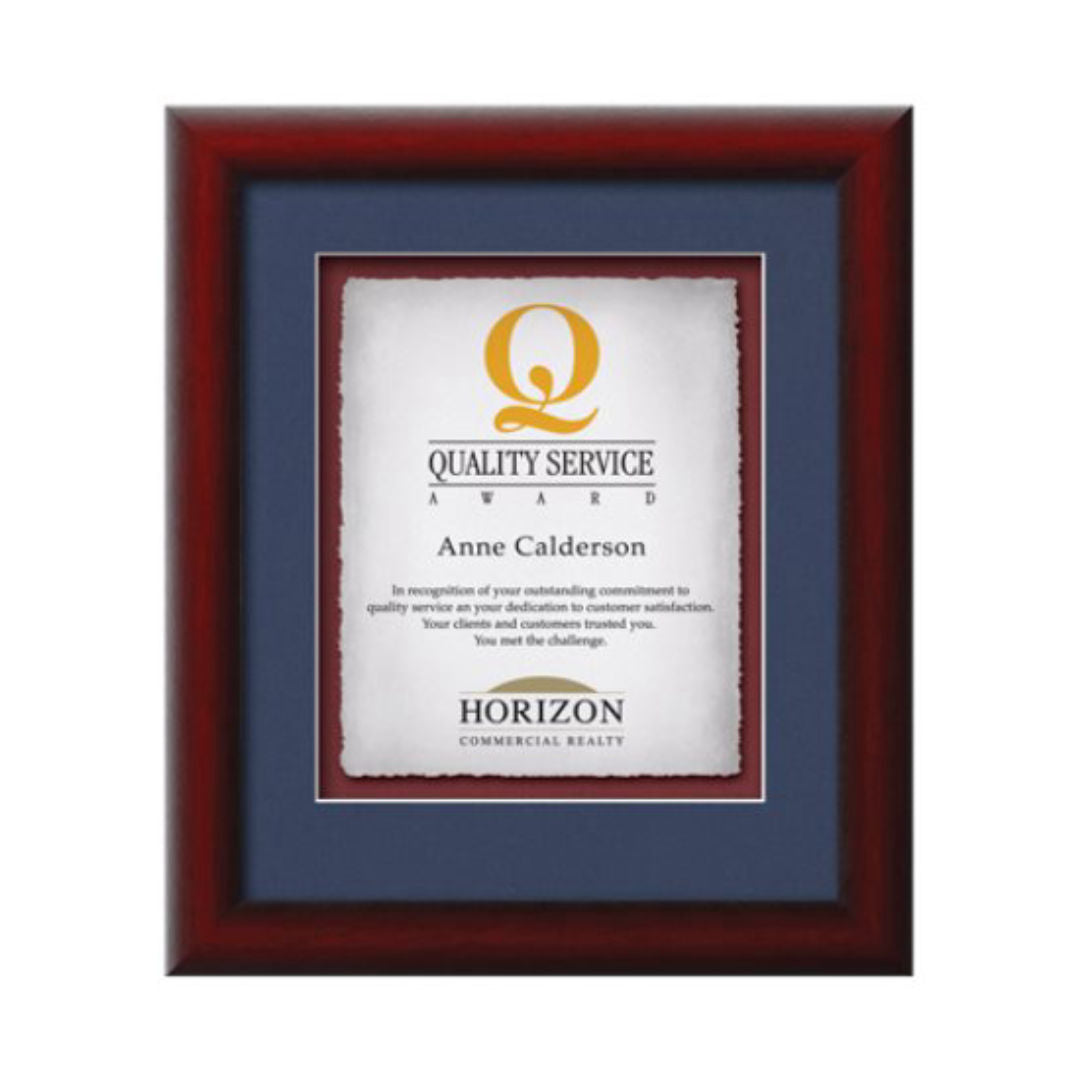 Eco Certificate Frame — Mahogany
