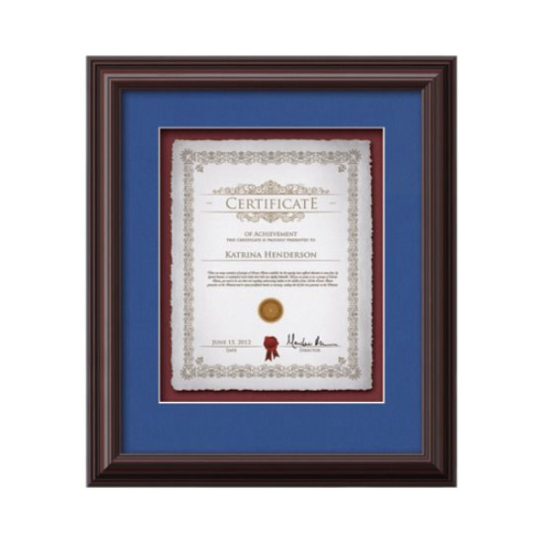 Monarch Artisan Paper Certificate Framed Award