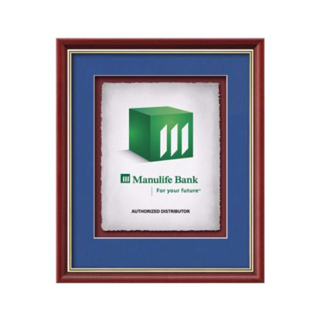 Baron Artisan Paper Certificate Framed Award