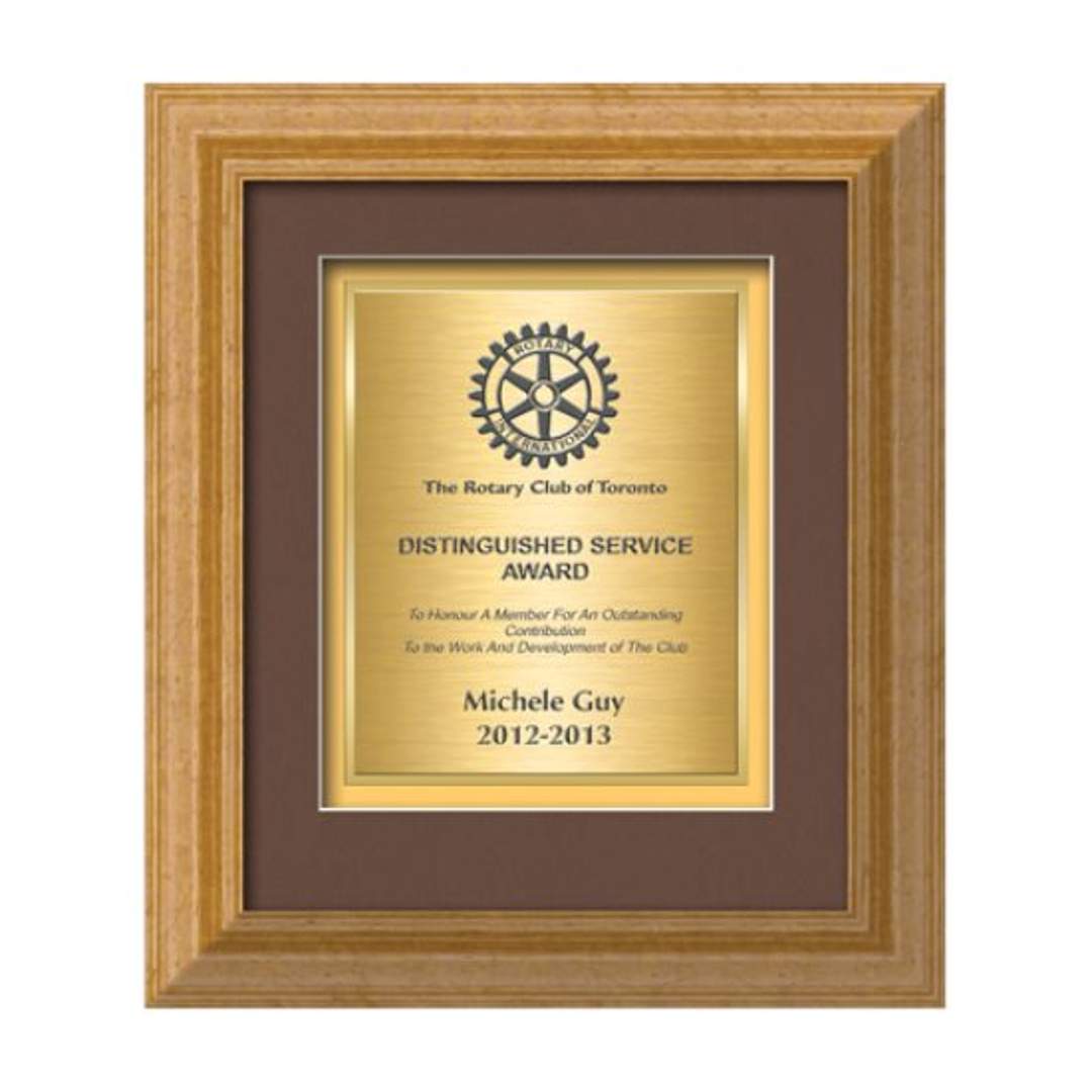 Terrene Certificate TexEtch Framed Award