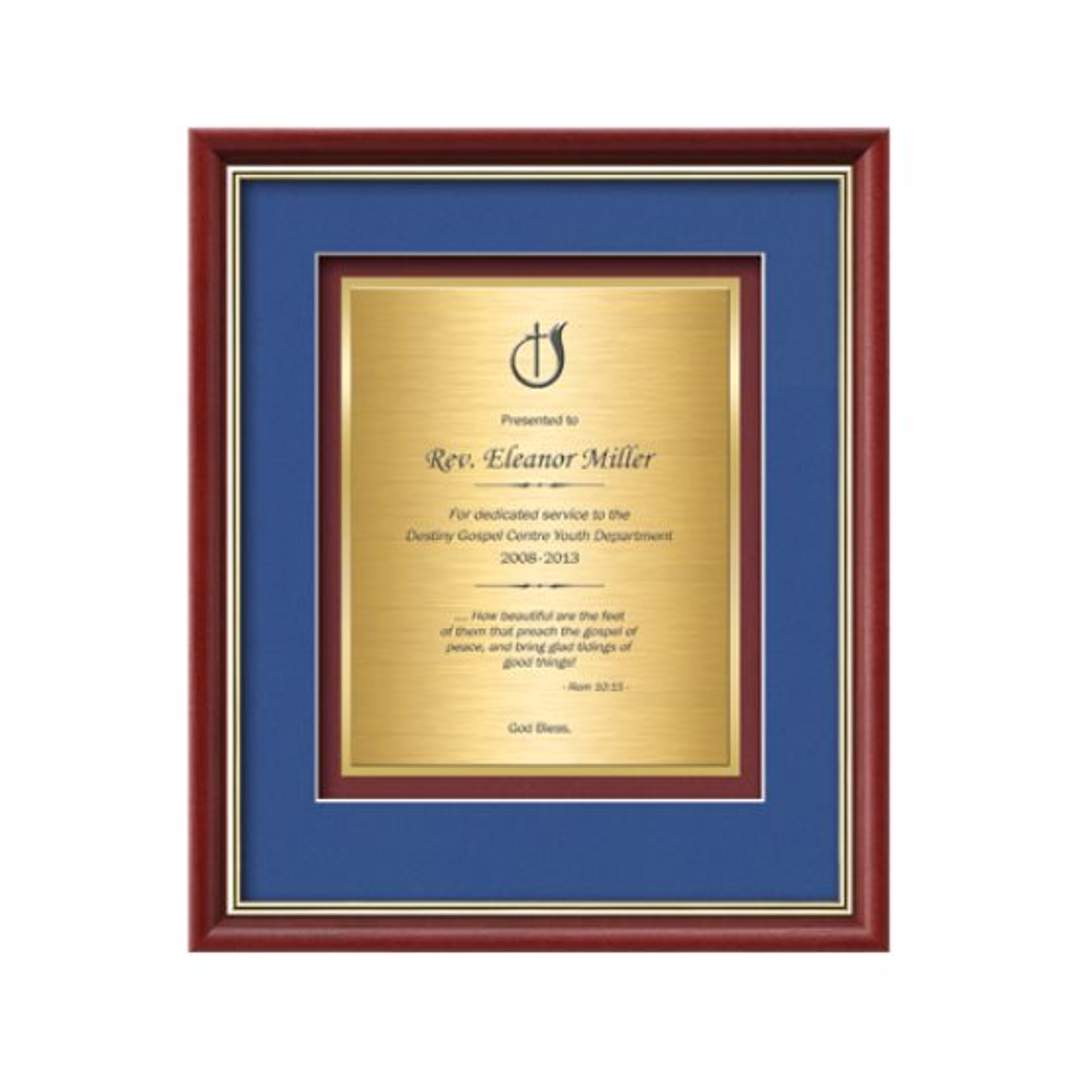 Baron Certificate TexEtch - Mahogany/Gold